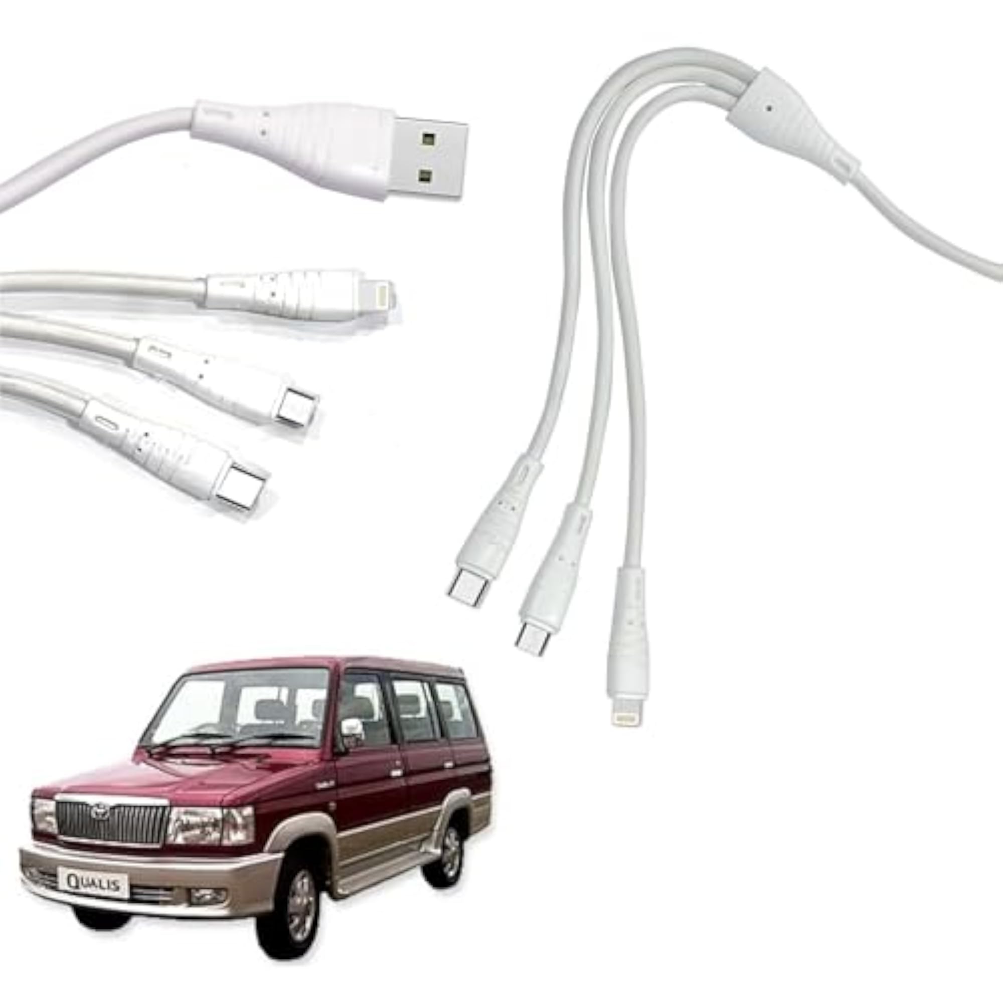 3 in 1 Fast Charging Cable for Micro USB, iPhone & Type C